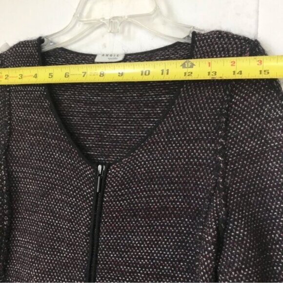 Akris Punto Tweed Knit Mohair Wool Zip Pockets Jacket Cardigan Sweater Preppy 6 - Picture 14 of 16
